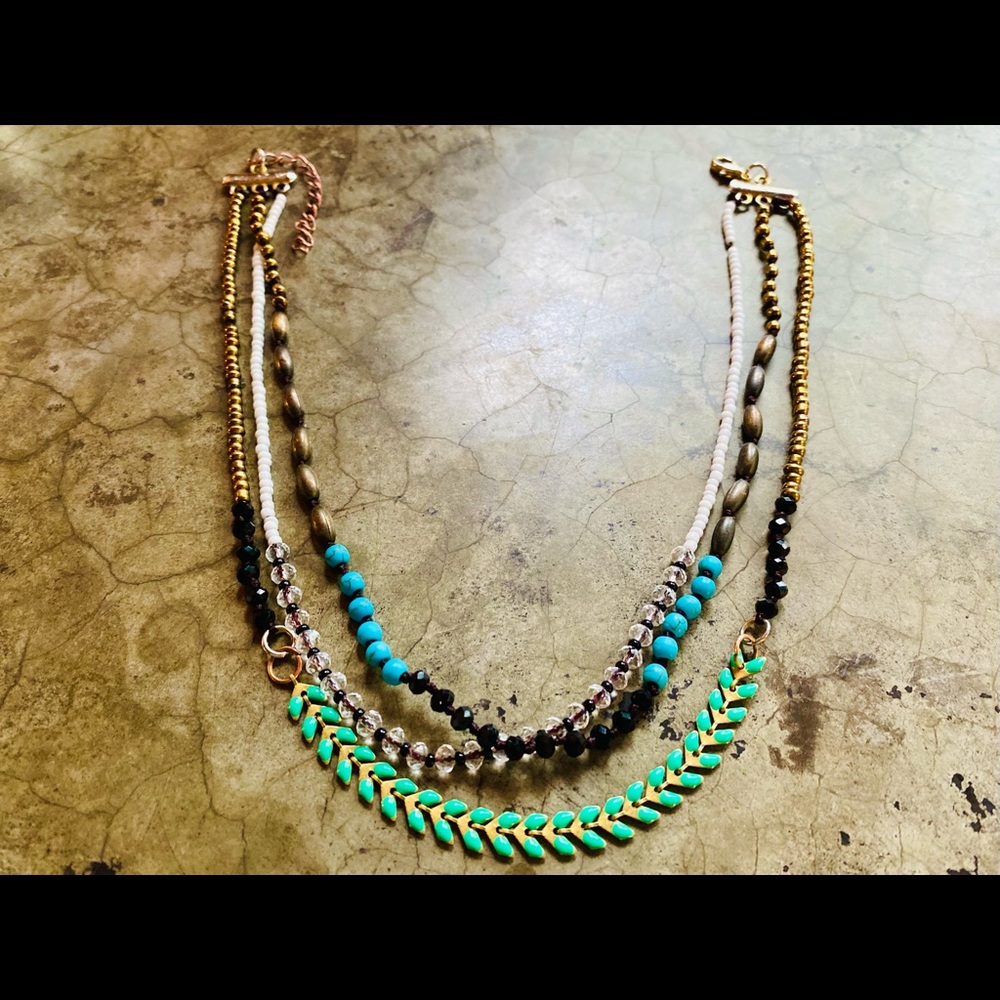 Eclectic Vintage Inspired Beaded Necklace